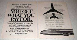 1978 American Airlines Ad - What You Pay For - £14.48 GBP
