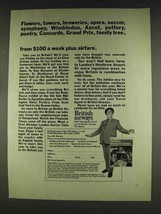 1978 British Airways Ad - Robert Morley - Flowers Towers - £14.54 GBP