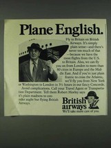 1978 British Airways Ad - Robert Morley - Plane English - £14.50 GBP