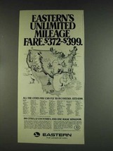 1978 Eastern Airlines Ad - Unlimited Mileage Fare - £14.49 GBP