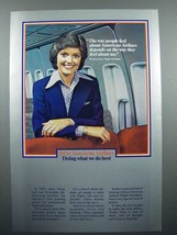 1980 American Airlines Ad - Stewardess - People Feel - £14.61 GBP