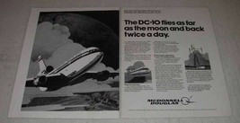 1980 McDonnell Douglas DC-10 Plane Ad - Far as Moon - £14.50 GBP