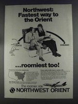 1980 Northwest Orient Airlines Ad - Fastest Way - £14.81 GBP