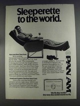 1980 Pan Am Clipper Class Ad - Sleeperette to the World - £14.54 GBP