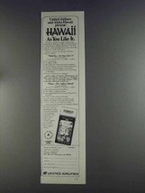 1980 United Airlines Ad - Aloha Hawaii - £14.46 GBP
