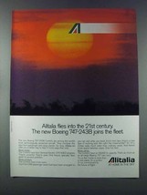 1981 Alitalia Airline Ad - Boeing 747-243B Joins Fleet - £14.54 GBP