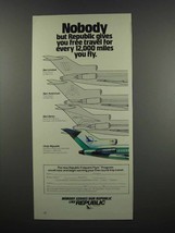 1983 Republic Airlines Ad - Nobody But Republic - £14.45 GBP