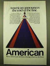 1984 American Airlines Ad - Announces End of the Line - £14.78 GBP