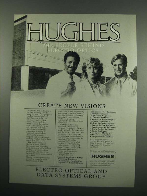 Primary image for 1984 Hughes Electro-Optical and Data Systems Group Ad