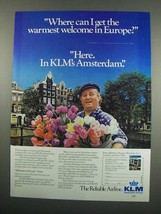 1984 KLM Airline Ad - The Warmest Welcome in Europe - £14.55 GBP