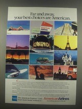 1985 American Airlines Ad - Far And Away Your Best Choices - £14.57 GBP