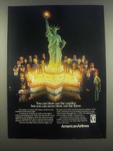 1985 American Airlines Ad - You Can Blow Out the Candles But Never Flame - £14.48 GBP