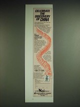 1985 Northwest Orient Airline Ad - Celebrate the discovery of China - £14.78 GBP