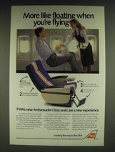 1985 TWA Airline Ad - More like floating when you&#39;re flying TWA&#39;s new  - £14.78 GBP