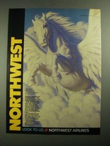 1987 Northwest Airlines Ad - The Best Frequent Flyer Program Is No Myth - £14.55 GBP