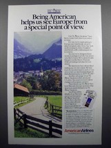 1988 American Airlines Ad - Being American Helps Us See Europe - $14.99