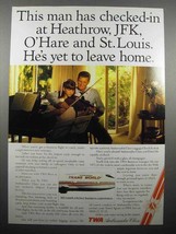 1987 TWA Airline Ad - He&#39;s Yet To Leave Home - £14.78 GBP