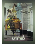 1989 United Airlines Ad - Smile. Singapore&#39;s just $1089 - £14.78 GBP