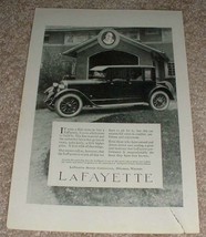 1923 Lafayette Car Ad, It Costs Little More!! - $18.49