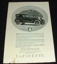 1923 Lafayette Car Ad, Gain from Motoring!! - £14.62 GBP