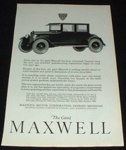 1923 Maxwell 4-passenger Coupe Ad, Immenseley Bettered! - $18.49
