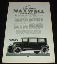 1923 Maxwell Club Sedan Car Ad - The Good Maxwell!! - $18.49