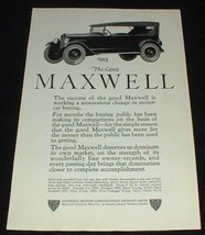 1923 Maxwell Touring Car Ad, Working Momentous Change!! - £14.74 GBP