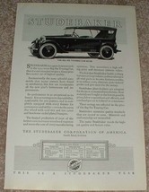 1923 Studebaker Big Six Touring Car Ad - £14.74 GBP