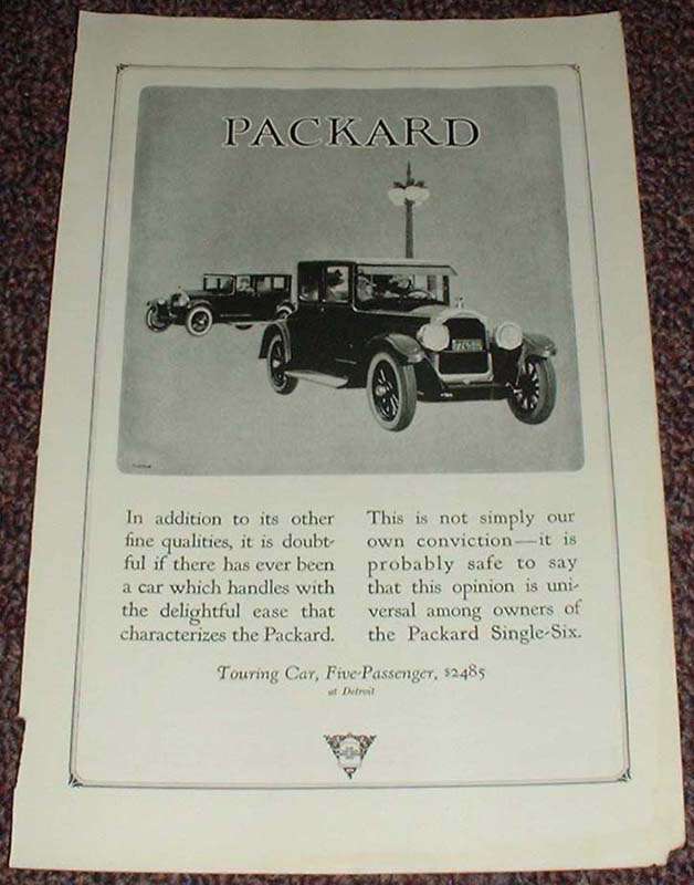 1923 Packard Touring Car, 5-passenger NICE! - $18.49