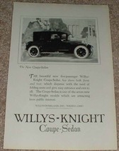 1923 Willys-Knight Coupe Sedan Car Ad - NICE!!! - £14.76 GBP