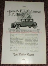 1925 Buick Car Ad - Again the Buick Promise Fulfilled! - £14.70 GBP