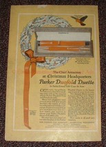 1925 Parker Duofold Duette Pen Ad, Chief Attraction!! - £14.52 GBP