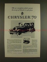 1927 Chrysler 70 Car Ad - Conception Started the Sweep! - £14.49 GBP