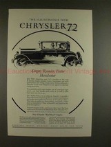 1927 Chrysler 72 Car Ad - The Illustrious, NICE!! - £14.54 GBP
