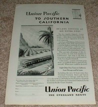 1929 Union Pacific RR Ad, to S. California!! - £14.61 GBP