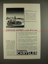 1930 Chrysler 77 Town Sedan Car Ad - Pride All its Own! - £14.74 GBP