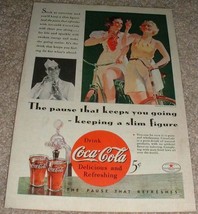 1934 Coke Coca-Cola Ad, Women Bicyclists - Slim Figure! - $18.49