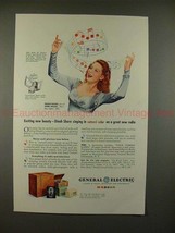 1945 GE FM Radio Ad w/ Dinah Shore - Exciting Beauty! - $18.49