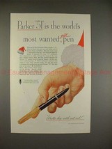 1946 Parker 51 Pen Ad - World&#39;s Most Wanted Gift Pen! - £14.53 GBP