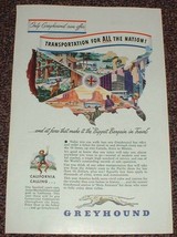 1948 Greyhound Bus Ad, Transportation for All Nation!! - £14.55 GBP