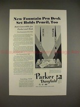 1930 Parker Duofold Senior Convertible Pen Ad - NICE!! - £14.48 GBP