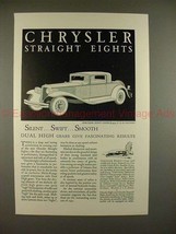 1931 Chrysler Eight Coupe Car Ad - Silent Swift Smooth! - £14.73 GBP