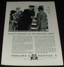 1931 Oakland 8 Pontiac 6 Car Ad, Approval!! - £14.56 GBP