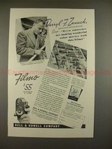 1937 Bell &amp; Howell Filmo Camera Ad w/ Darryl F. Zanuck! - $18.49