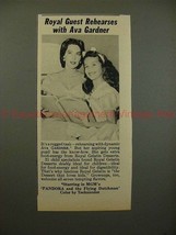 1951 Royal Gelatin Ad w/ Ava Gardner - Guest Rehearses! - £14.55 GBP