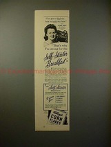 1941 Kellogg's Corn Flakes Ad w/ Joan Hoff - Look Best! - $18.49