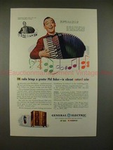 1945 GE FM Radio Ad w/ Phil Baker - Vibrant Color!! - £14.78 GBP