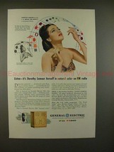 1945 GE FM Radio Ad w/ Dorothy Lamour - Natural Color!! - £14.78 GBP