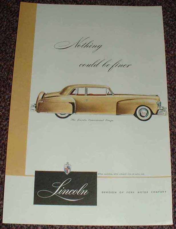 1947 Lincoln Yellow Continental Coupe Ad!!! - £14.78 GBP