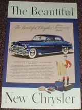 1949 Chrysler Silver Anniversary Model Car Ad, NICE!! - £14.50 GBP